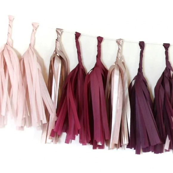 The Flair Exchange Tissue Paper Tassel Garland Kit- Color: Sultry - Picture 1 of 7